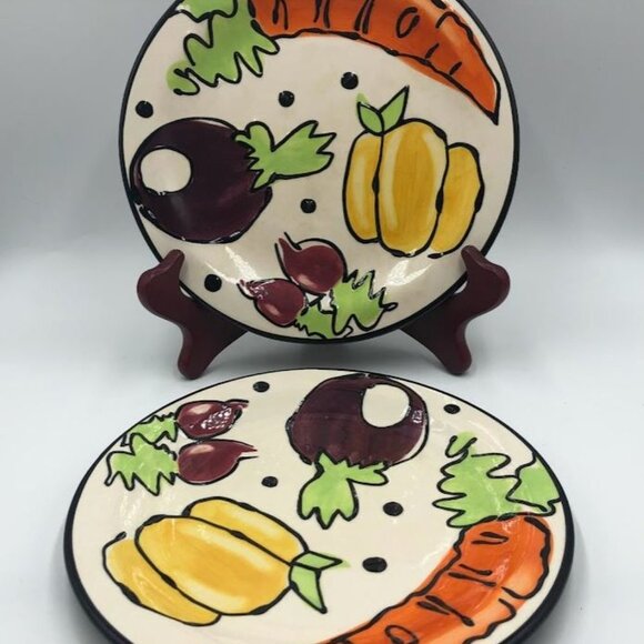 With Love Joanne Set of 2 Plates Created by Joanne delomba Vegetable Décor - Picture 4 of 9